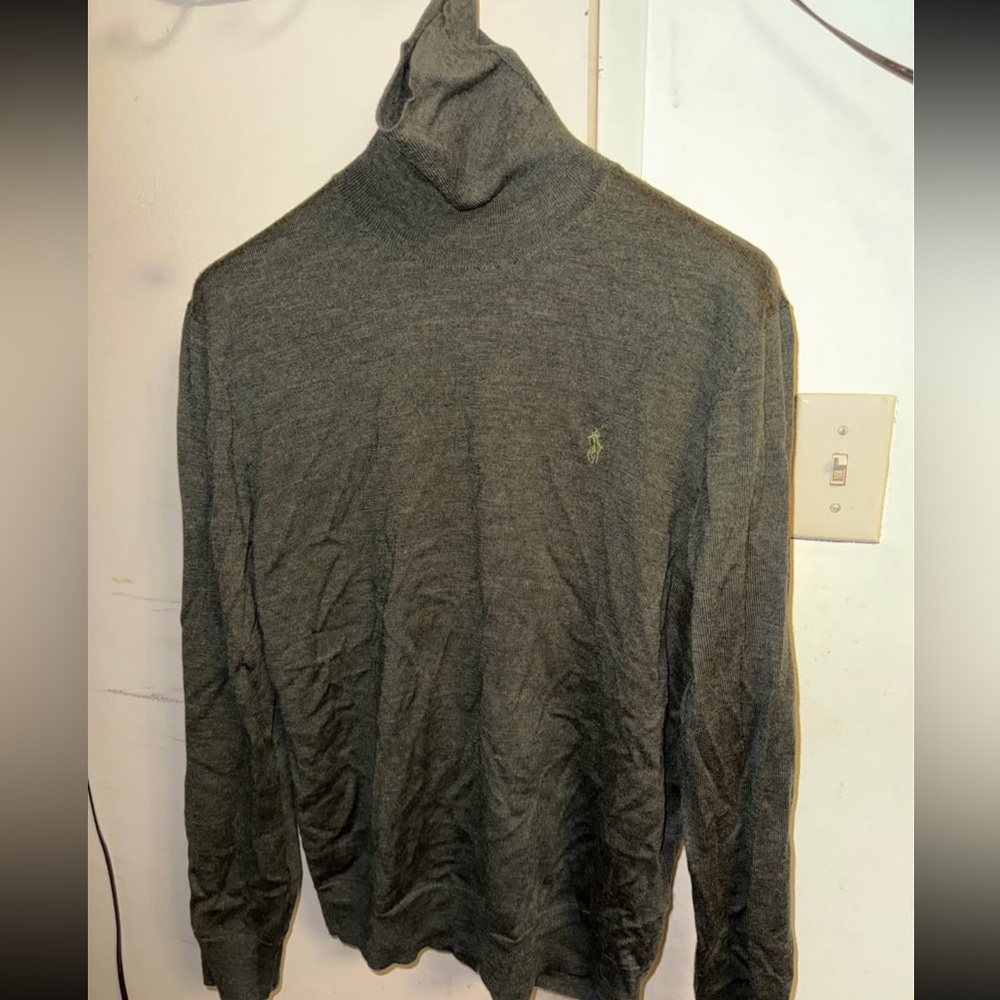 Men's Polo Ralph Lauren Olive Green Turtle Neck Sweater